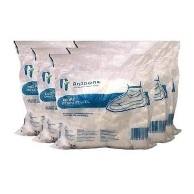 Kit 500 Sapatilhas Propé Descartável Anadona TNT Branco