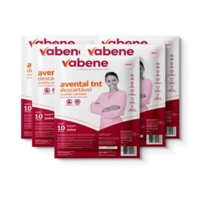 Kit 50 Aventais Vabene Manga Longa Rosa