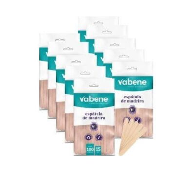 Kit 1000 Espátulas de Madeira Vabene