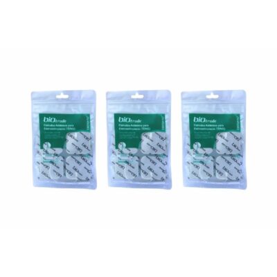 Kit 3 Pacotes Eletrodo Autoadesivo 5x5cm 4 Unidades