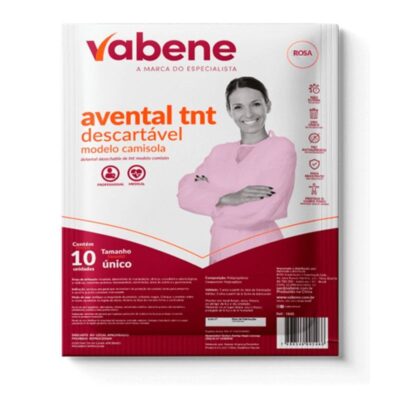 Kit 50 Aventais Vabene Manga Longa Rosa