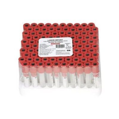 Tubo Vacutainer Labor Vermelho 04mL com 100 Unidades
