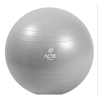 Bola Gym Ball Com Bomba (55cm) | Prata - ACTE