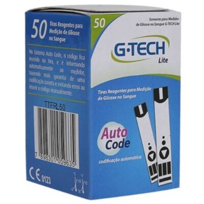 Tiras para Teste de Glicose G-tech Lite 50 Unidades