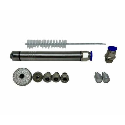 Kit Peeling Ozotec Caneta Diamantada com 5 Ponteiras Corpo Inox