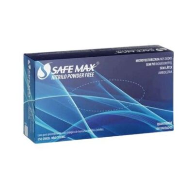 Luva Nitrilica Azul (Sem Talco) com 100un | Tamanho XP - SAFEMAX