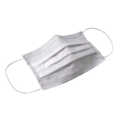 Máscara Descartável Tripla Com Elástico (Branca) | 50un - SSPLUS