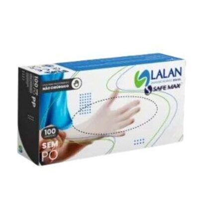 Luva de Procedimento (Látex - Sem Talco) com 100un | Tamanho M - SAFEMAX