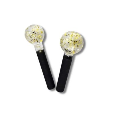 ESFERA CROMOTERAPIA PEQUENA C/02 GLITER DOURADO 1863 OZOTEC