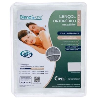 LENCOL SILICONADO TRANSP. C/ELASTICO CASAL 190X140X30 CIPEL