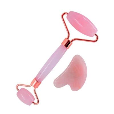 Rolo Massageador + Guasha de Quartzo Rosa - SMART GR