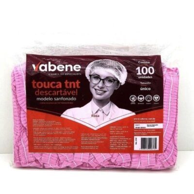 Touca Descartável (Rosa) | 100un - VABENE