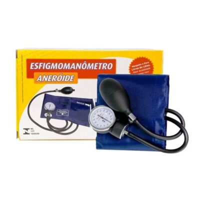 Esfigmomanômetro Aneroide Adulto Premium Azul Marinho