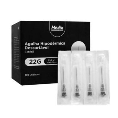 Agulha Descartável 25x0,7 | 100un - MEDIX